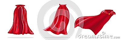 Red hero cape. Vector Illustration